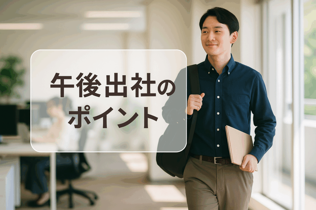 午後出社のポイント