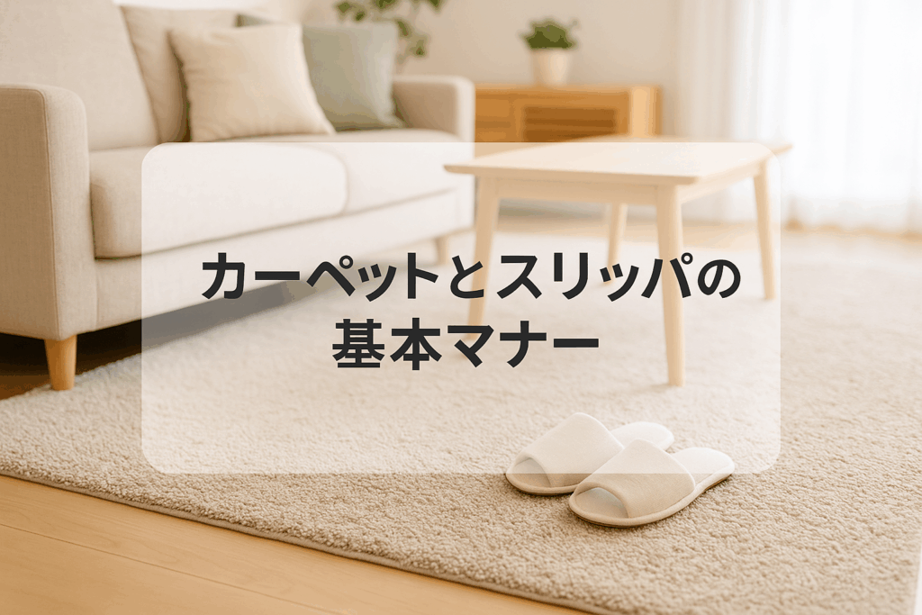 カーペットとスリッパの基本マナー