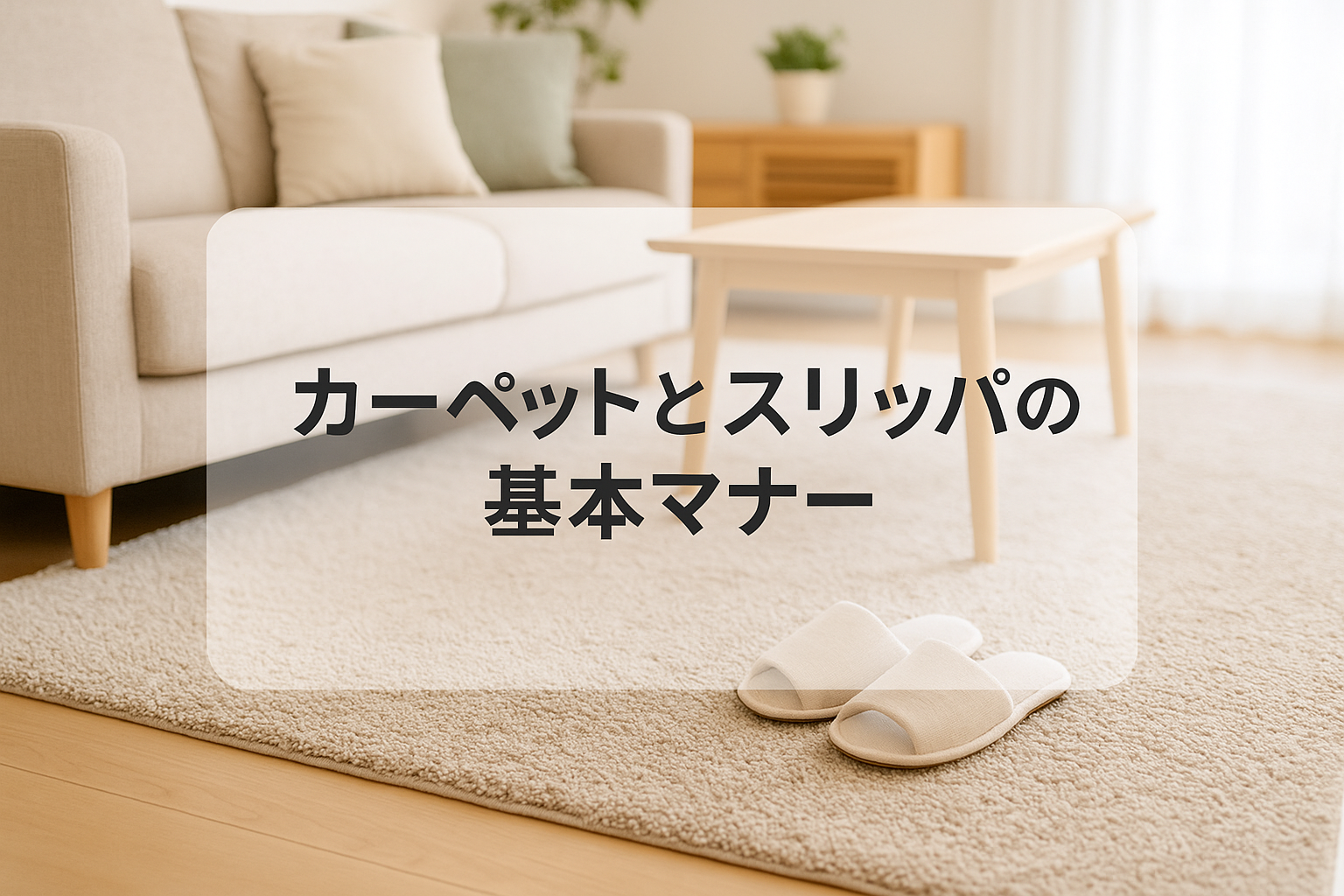 カーペットとスリッパの基本マナー