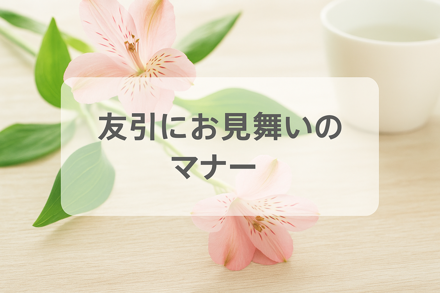 友引のお見舞いマナー