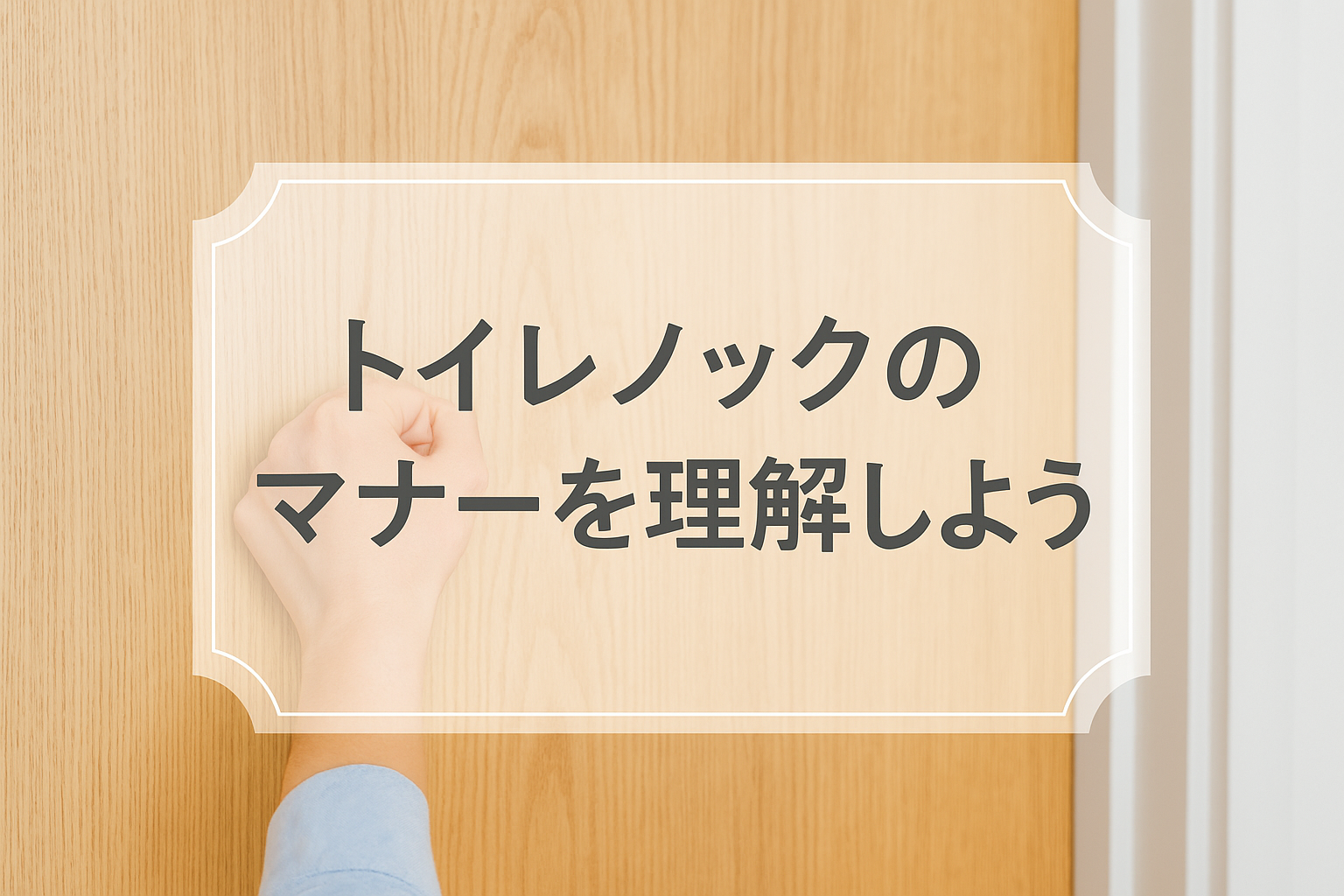 トイレのノックマナー