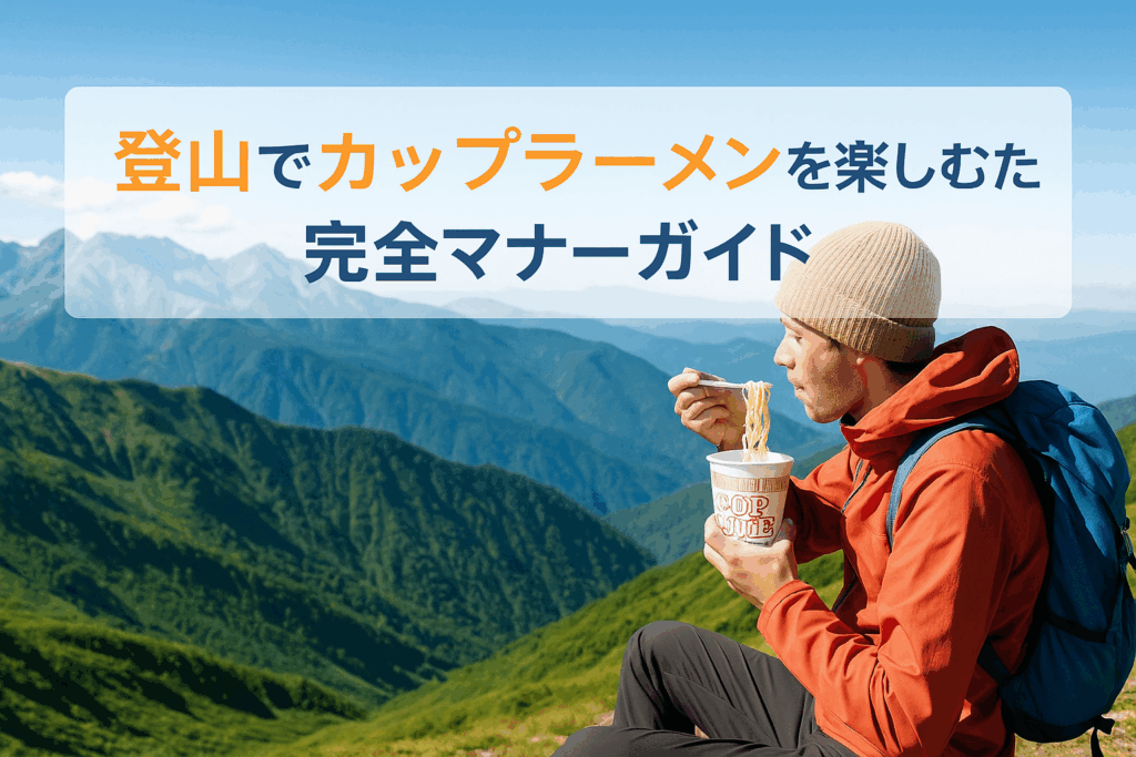 登山でカップラーメンを楽しむためのマナー
