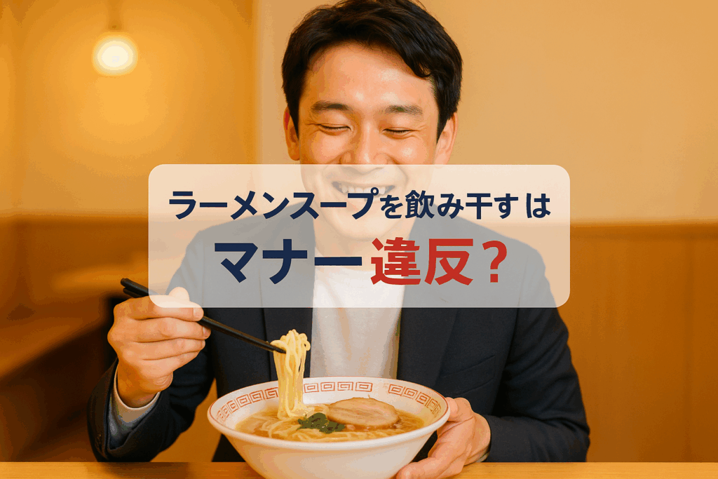 ラーメンスープ 飲み干す マナー