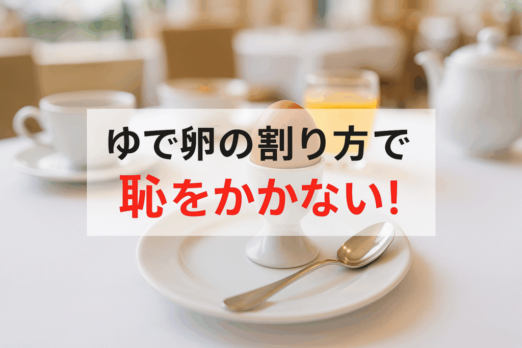 ゆで卵 割り方 マナー