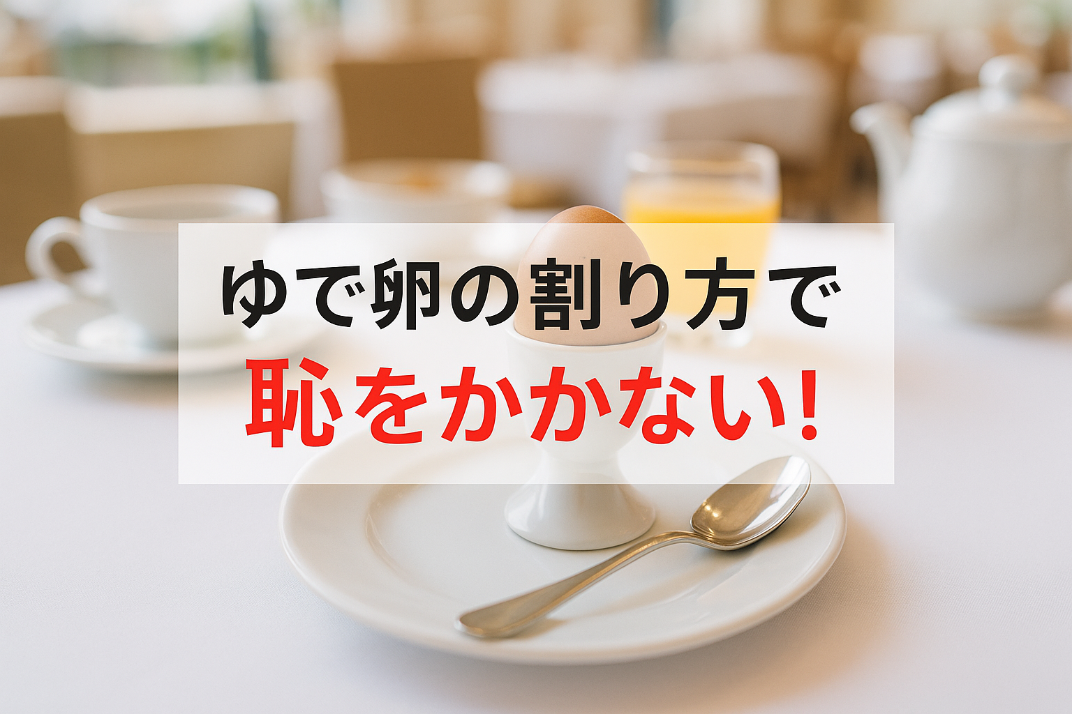 ゆで卵 割り方 マナー