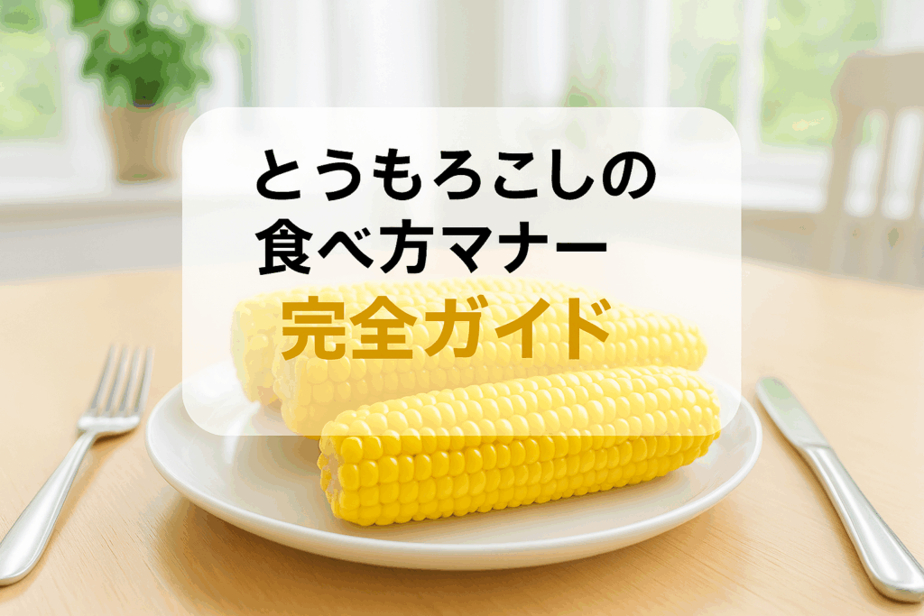 とうもろこし食べ方マナー