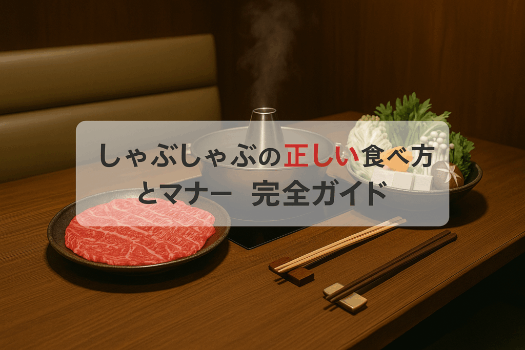 しゃぶしゃぶ 食べ方 マナー