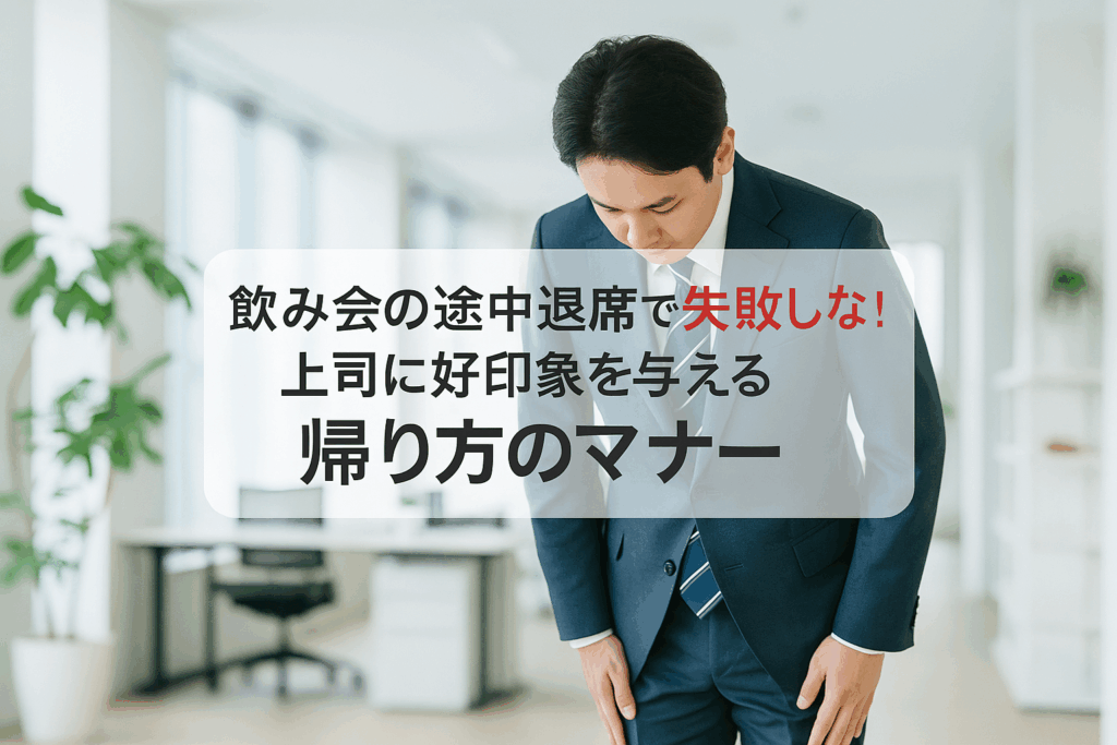 飲み会 途中退席 マナー