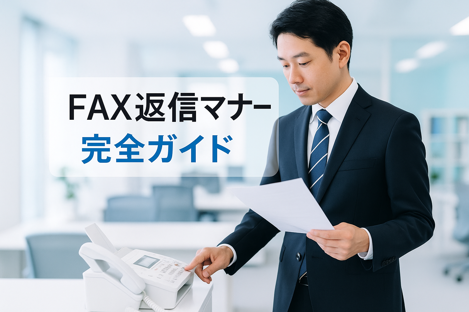 FAX返信マナーで恥をかかない