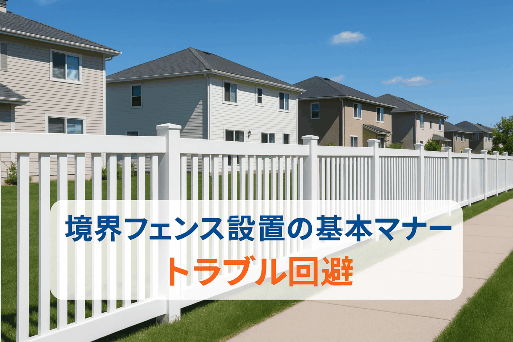 境界フェンス設置のマナー完全ガイド！