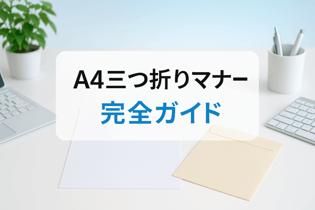A4三つ折りマナーで失敗しない！ビジネス書類の正しい折り方