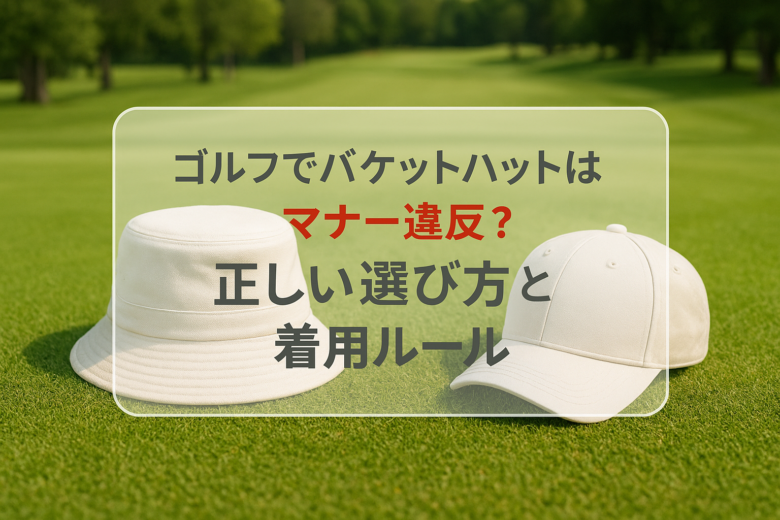 ゴルフでバケットハットはマナー違反？