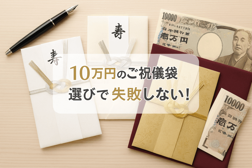 10万円のご祝儀袋選びで失敗しない