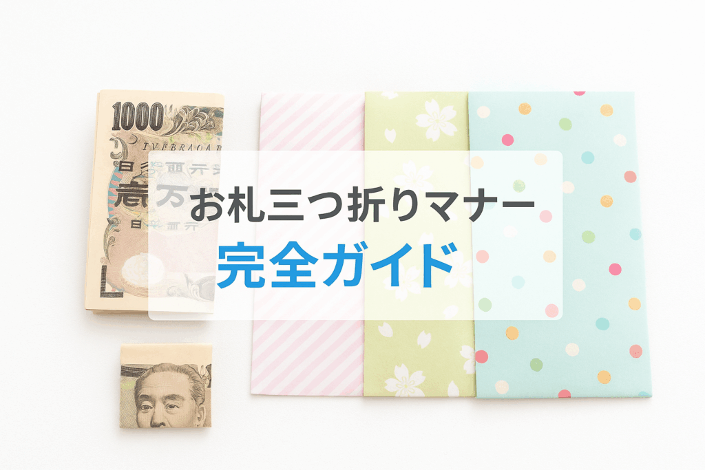 お札三つ折りマナーで恥をかいていませんか