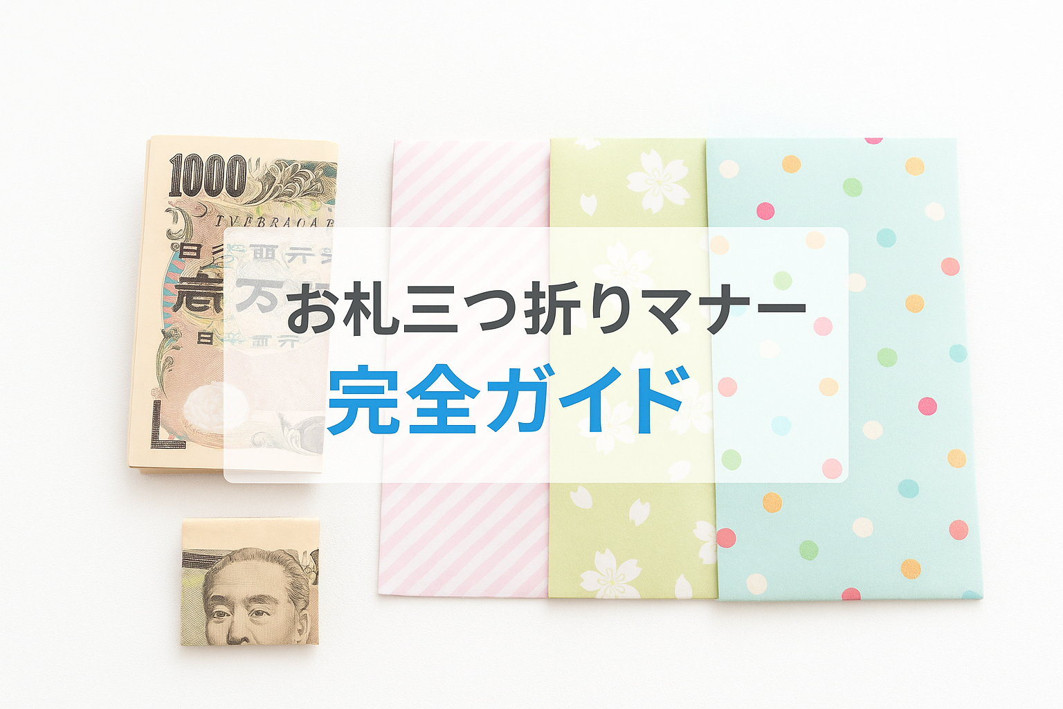 お札三つ折りマナーで恥をかいていませんか