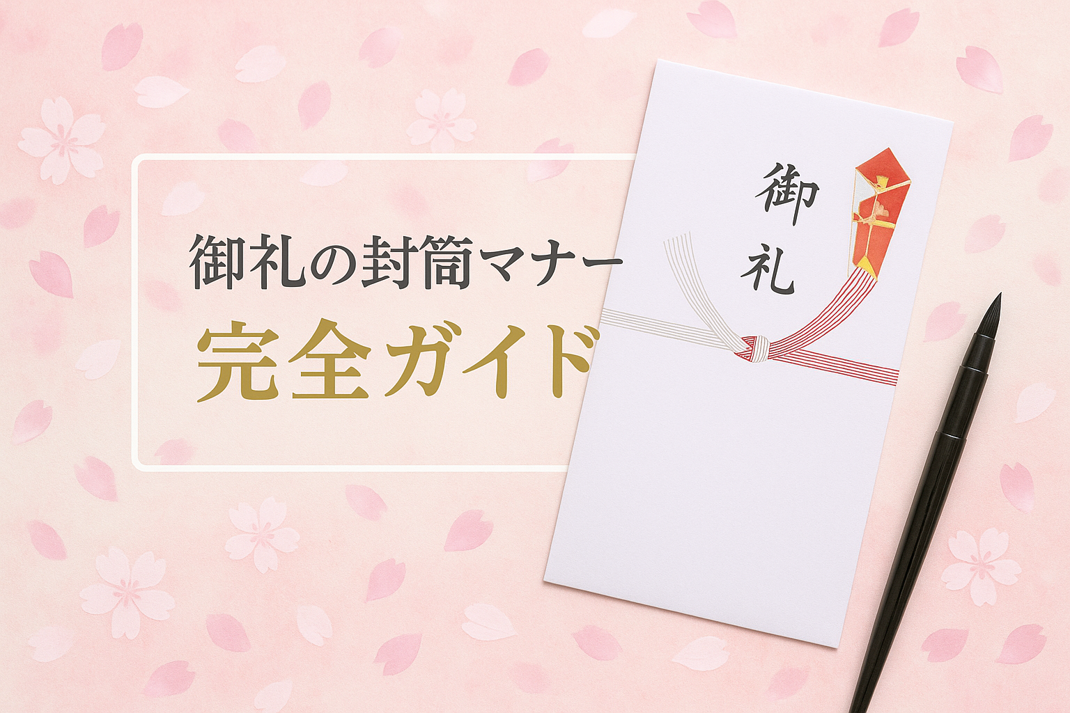 御礼の封筒マナー完全ガイド