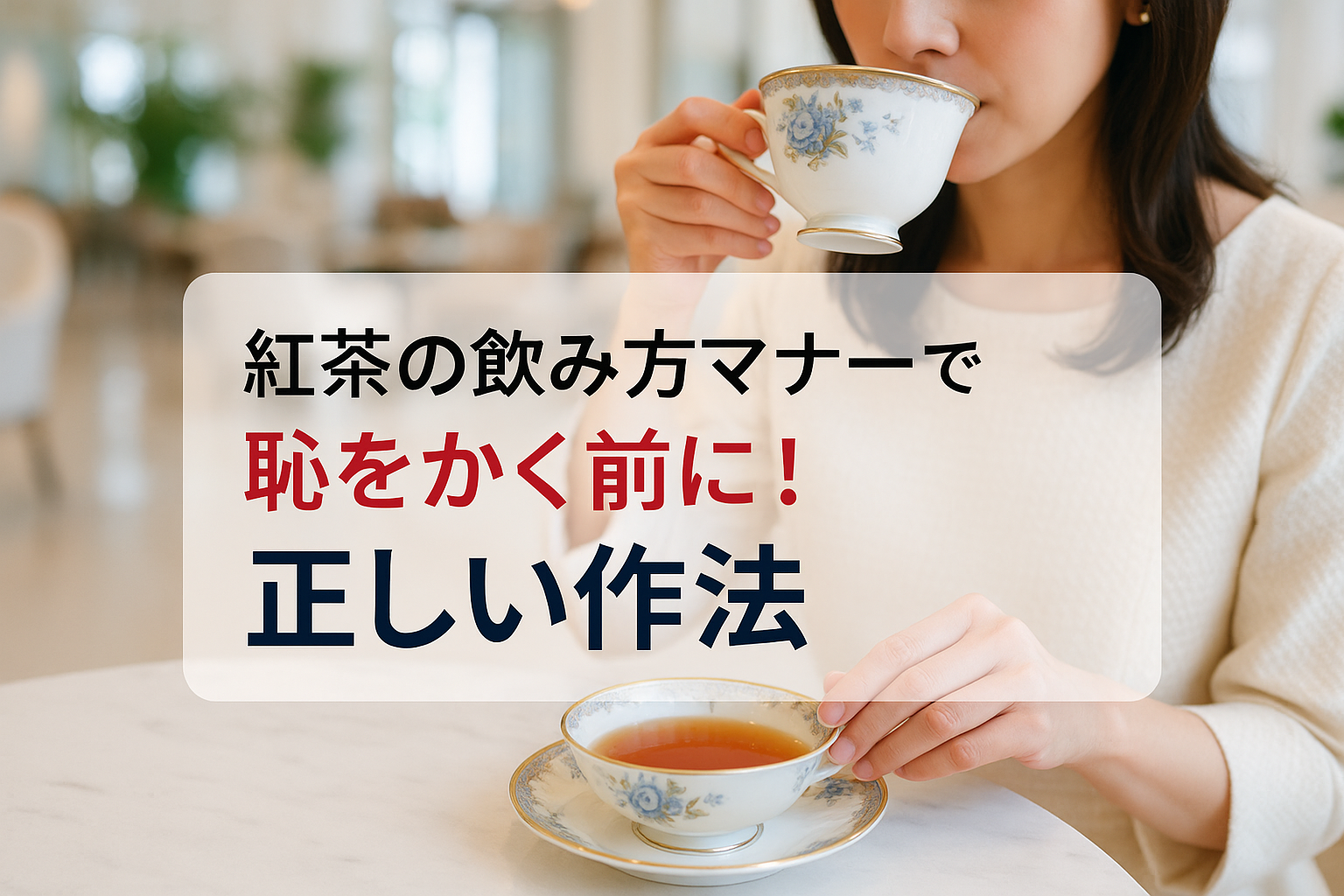 紅茶の飲み方マナーで恥をかく前に