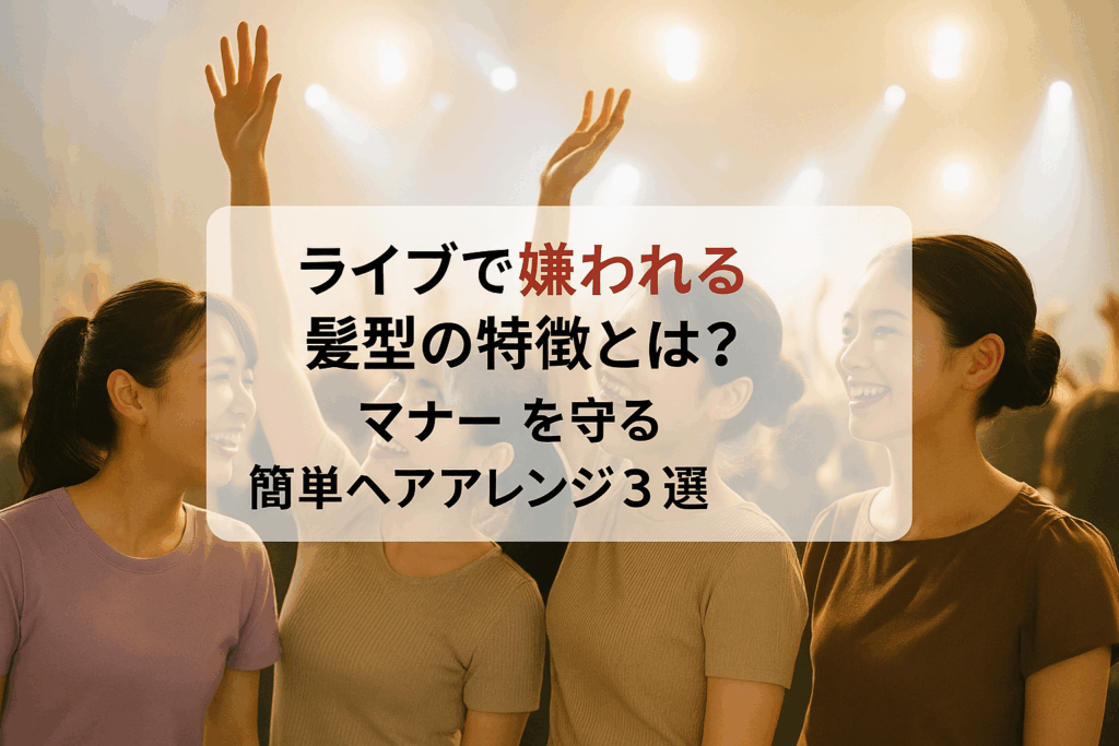 ライブで嫌われる髪型の特徴とは？