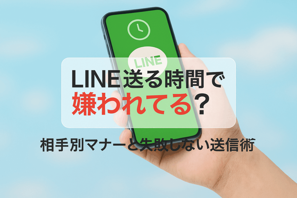 LINE送る時間で嫌われてる？