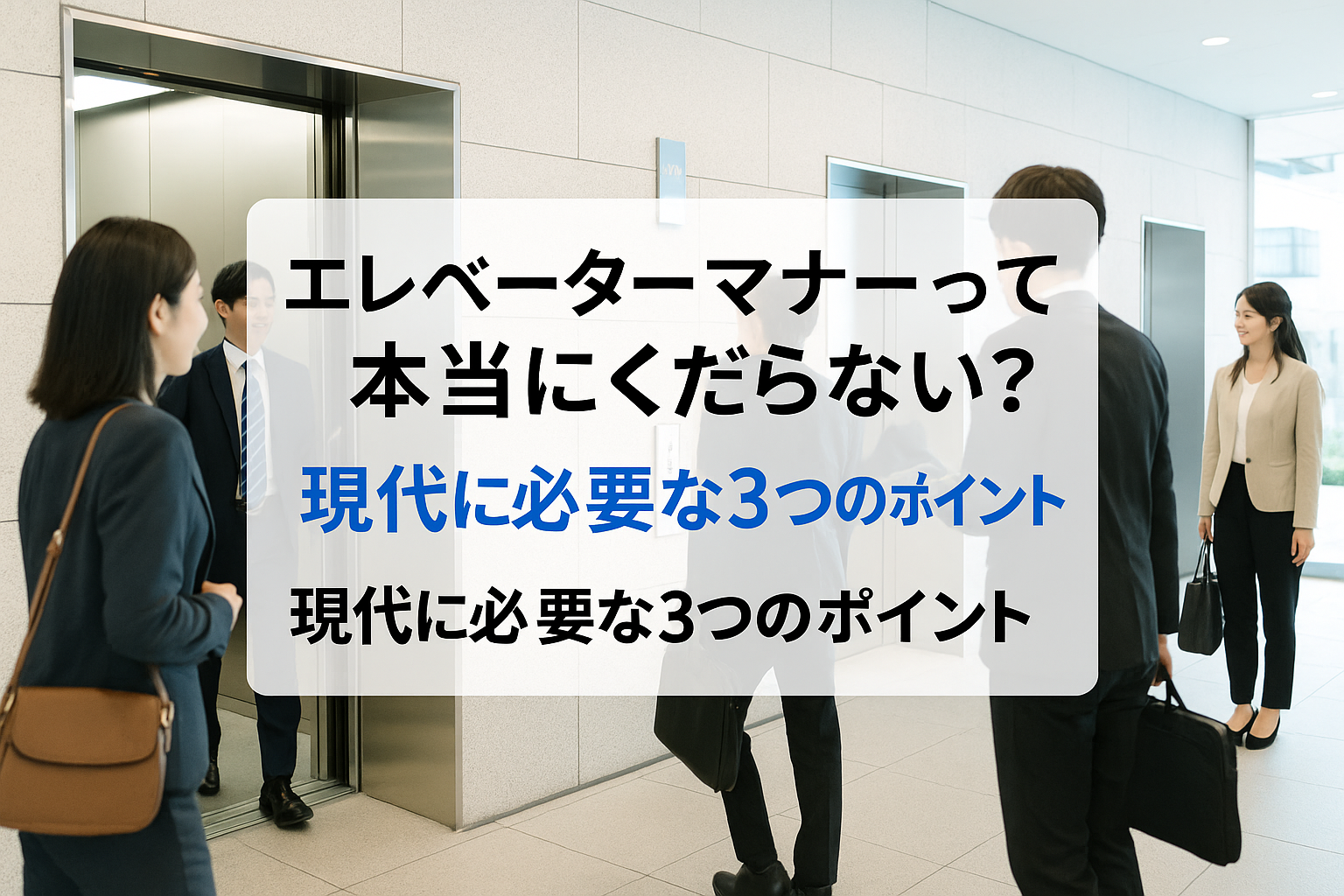 エレベーターマナーって本当にくだらない