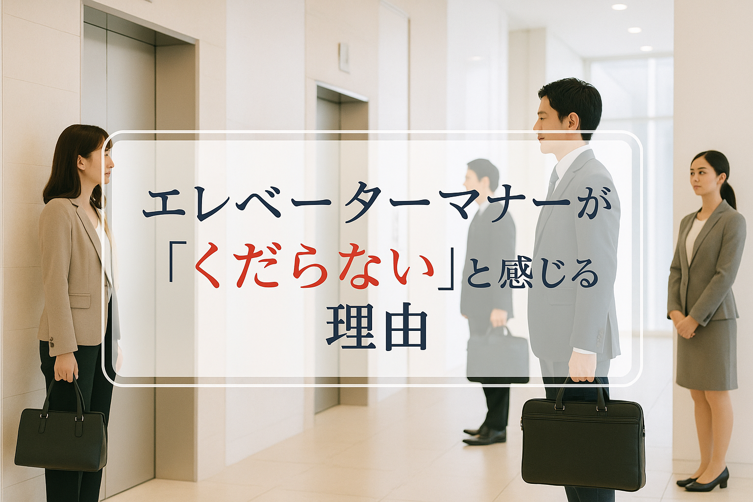 エレベーターマナーがくだらないと感じる理由
