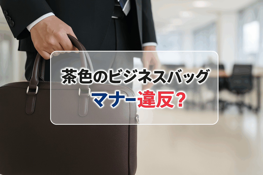 茶色のビジネスバッグはマナー違反？