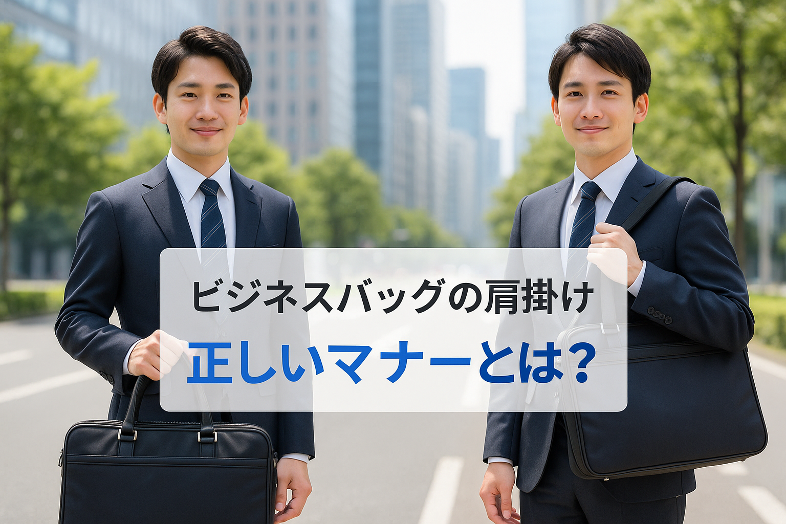 ビジネスバッグの肩掛けはマナー違反？