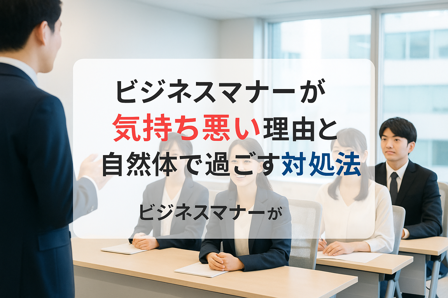 ビジネスマナーが気持ち悪い理由