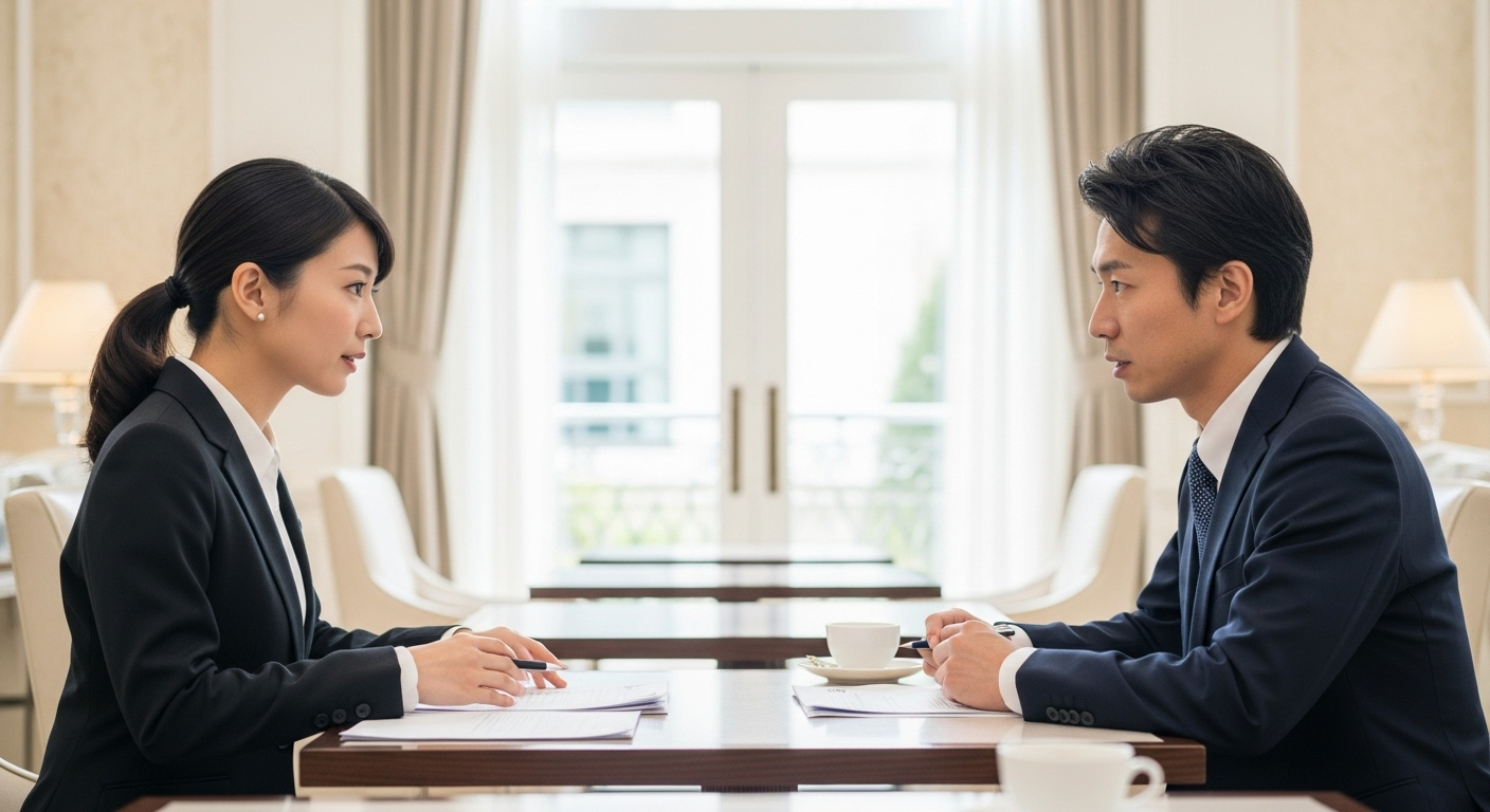 æããã«ãã§ãããã«ã®ã©ãŠã³ãžã§ãã¹ãŒããçãæ¥æ¬äººå¥³æ§ãšç·æ§ãåããåã£ãŠé¢è«ããŠããæ§å