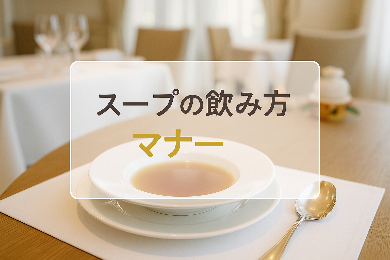 スープの飲み方マナー完全ガイド