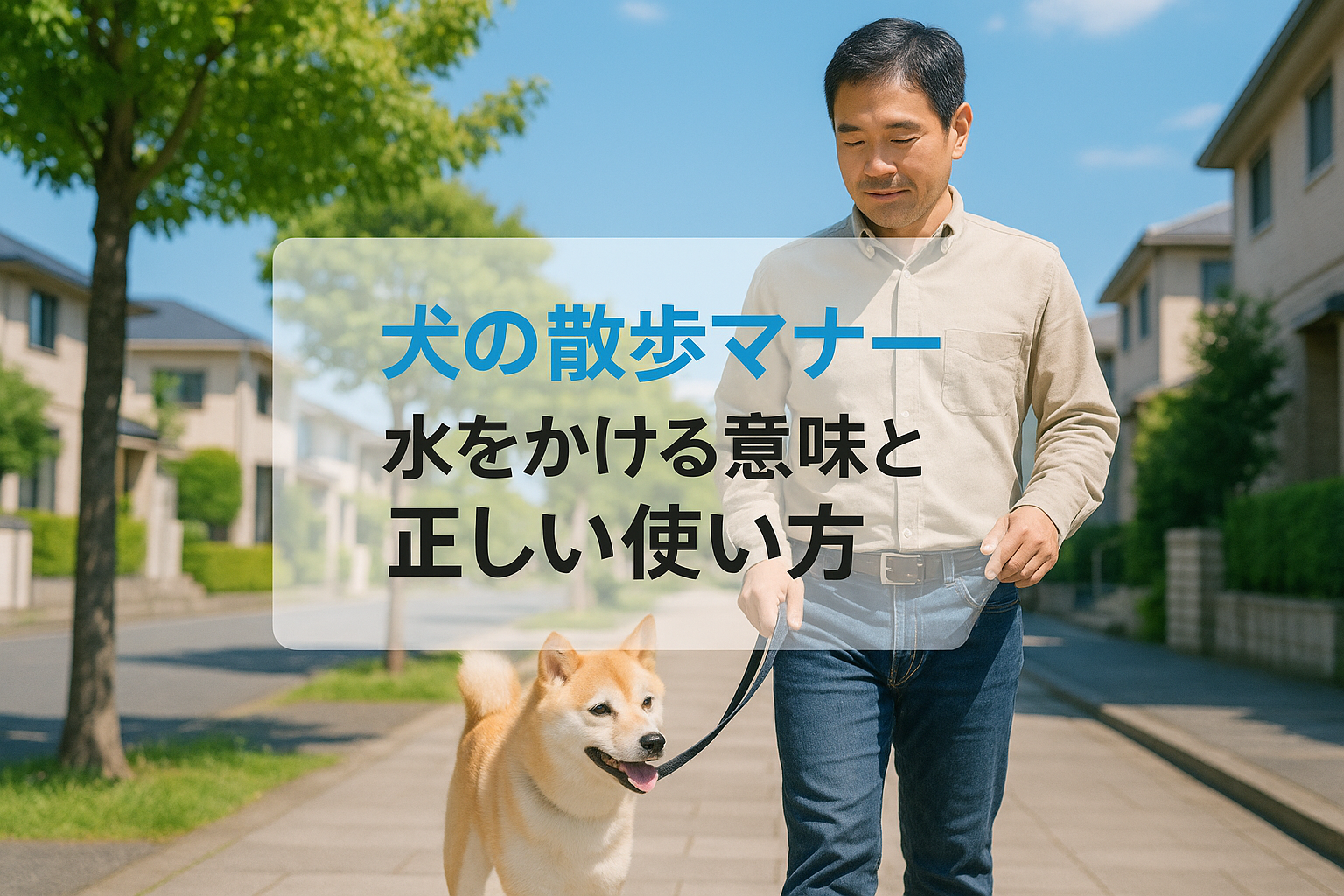 犬の散歩で水をかける意味とは？