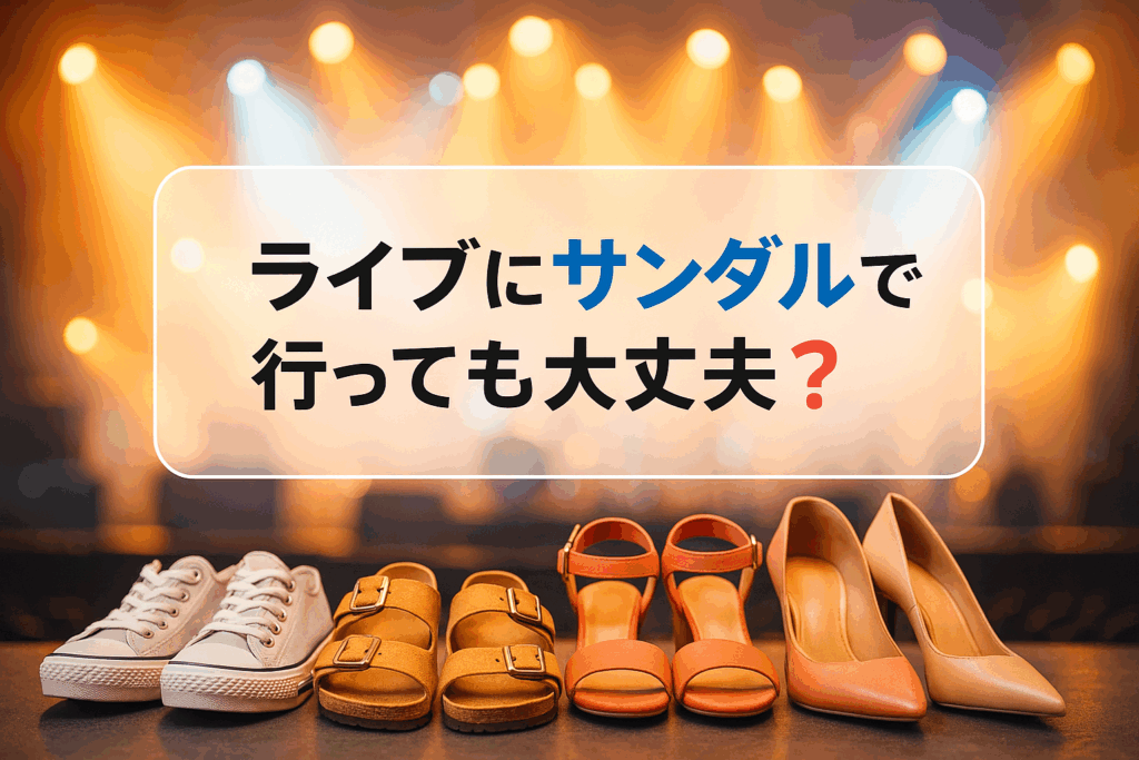 ライブにサンダルで行っても大丈夫？