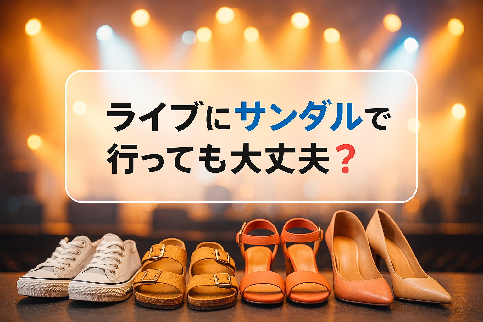 ライブにサンダルで行っても大丈夫？