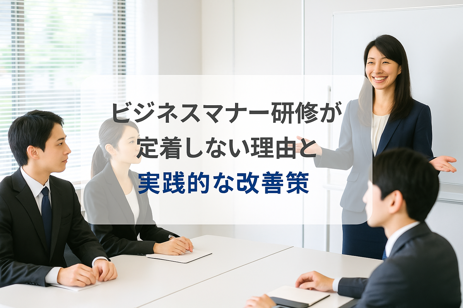 ビジネスマナー研修が定着しない理由と実践的な改善策