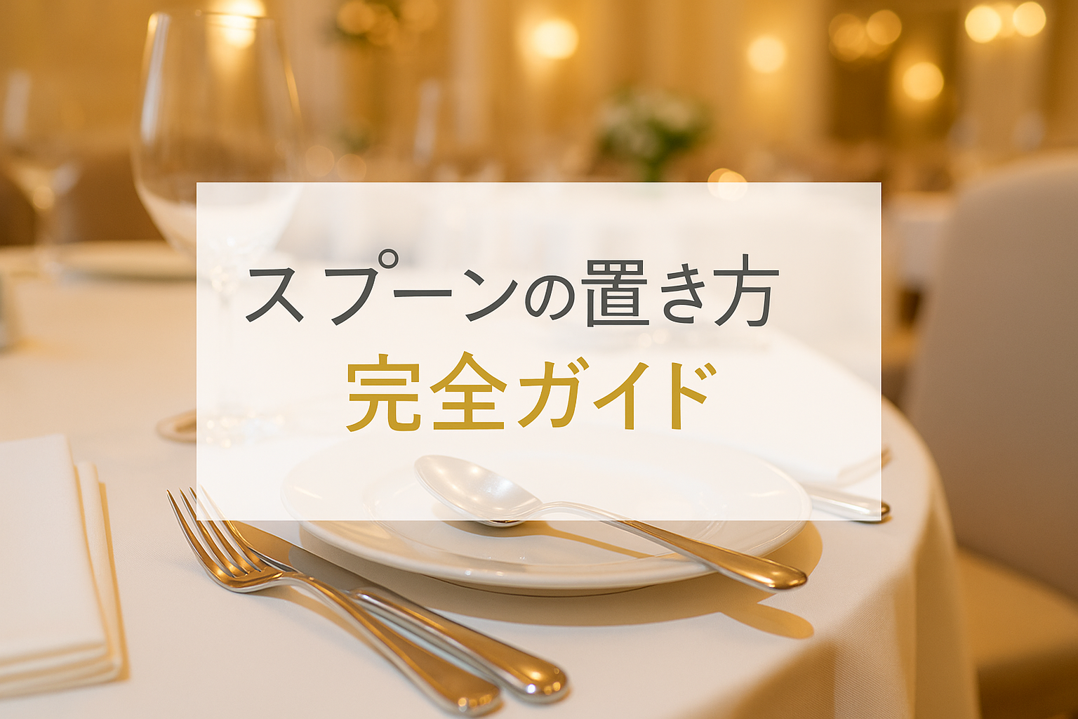 スプーンの置き方完全ガイド！