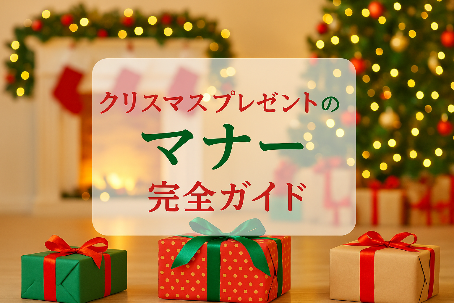 クリスマスプレゼントのマナー完全ガイド