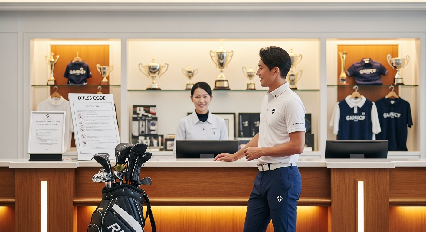 é«çŽæã®ãããŽã«ãã¯ã©ãããŠã¹ã®åä»ã«ãŠã³ã¿ãŒåã§ããã¬ã¹ã³ãŒã衚瀺æ¿ã確èªããŠãã30ä»£ã®æ¥æ¬äººç·æ§ãŽã«ãã¡ãŒã