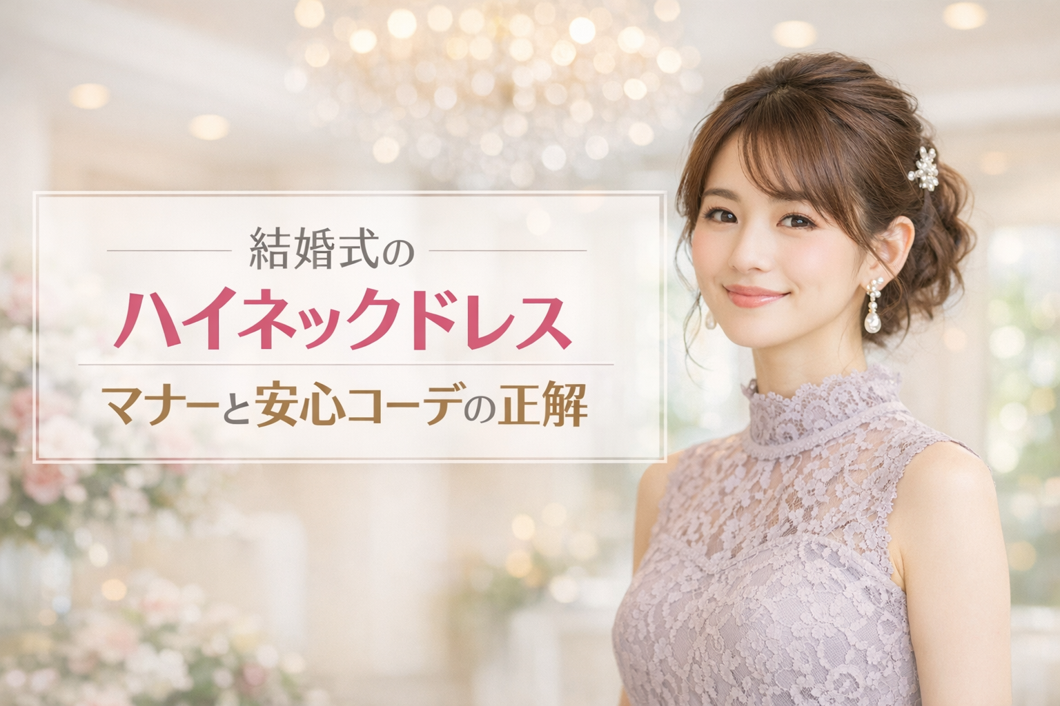結婚式ドレスのハイネックマナー