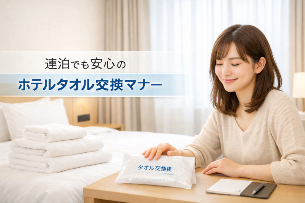 ホテルでタオル交換のマナー