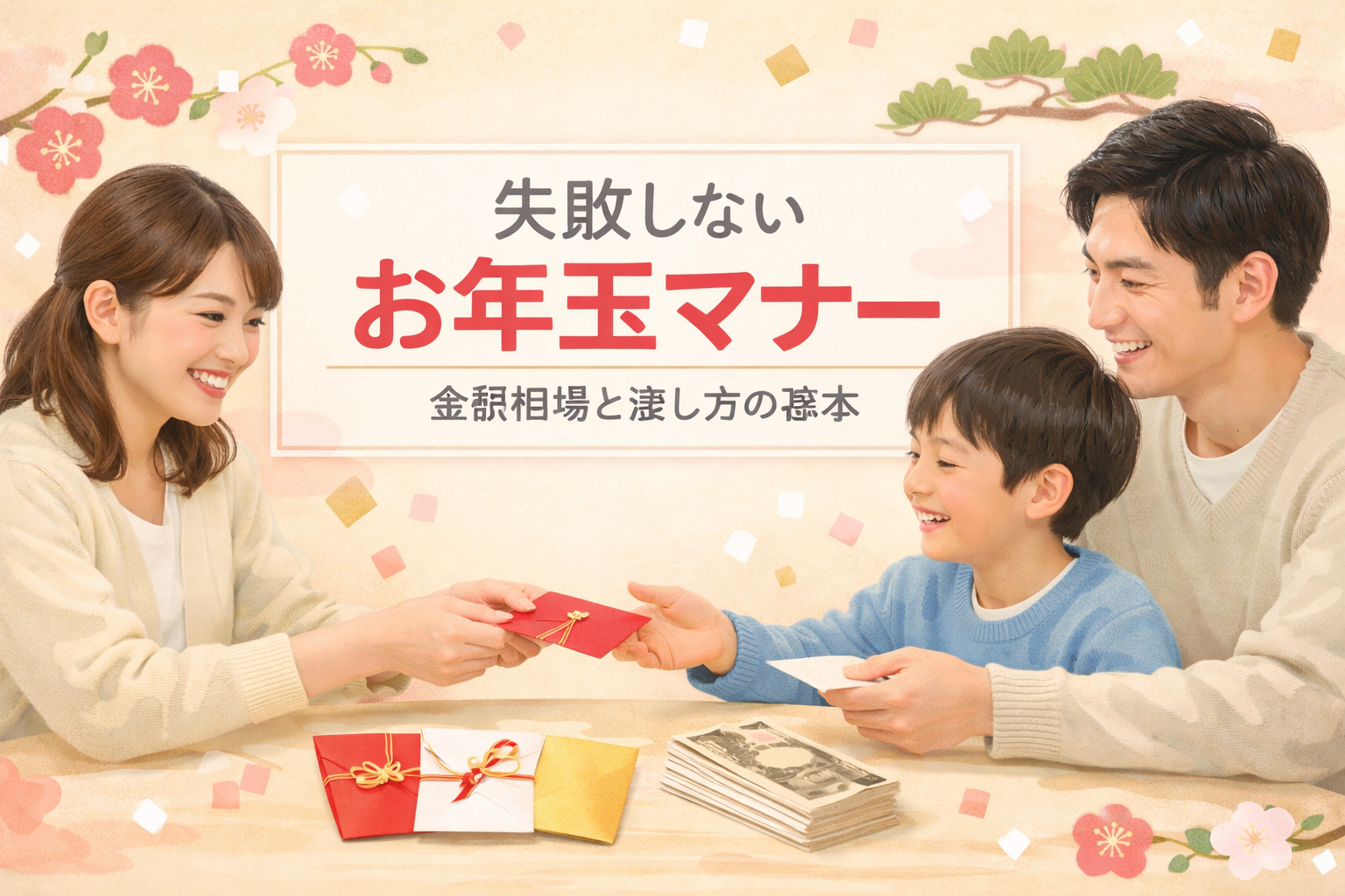 お年玉のマナーで失敗しない相場とポチ袋の書き方