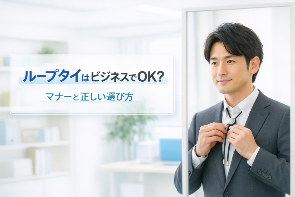 ループタイがビジネスマナーで光る