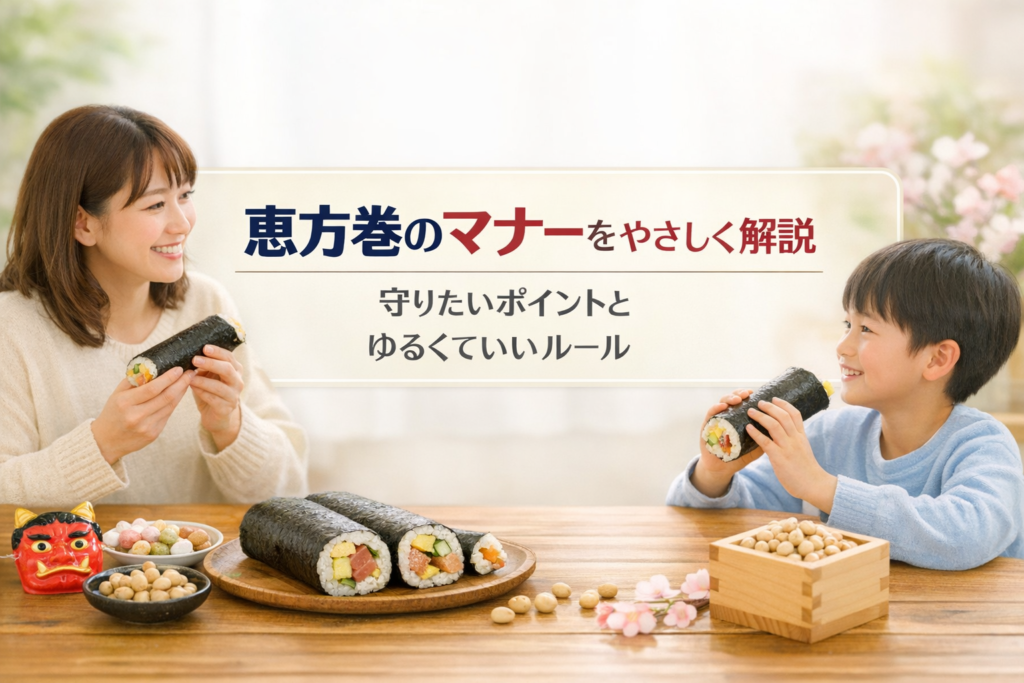 恵方巻マナーの正しい食べ方とルール