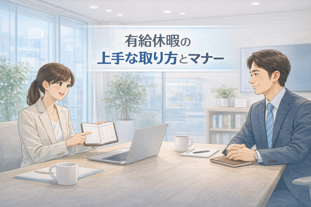 休暇を申請するマナーで上司に信頼される